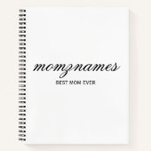 Gepersonaliseerde Beste Mam Ooit Kalligrafie Naam Notitieboek (Voorkant)