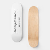 Gepersonaliseerde Beste Mam Ooit Kalligrafie Naam Persoonlijk Skateboard (Voorkant)
