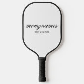 Gepersonaliseerde Beste Mam Ooit Kalligrafie Naam Pickleball Paddle (Voorkant)