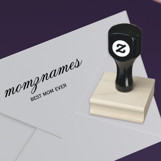 Gepersonaliseerde Beste Mam Ooit Kalligrafie Naam Rubberstempel