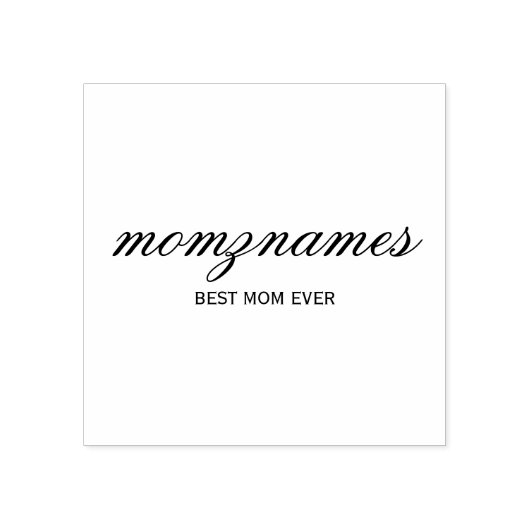 Gepersonaliseerde Beste Mam Ooit Kalligrafie Naam Rubberstempel (Afrduk)