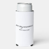 Gepersonaliseerde Beste Mam Ooit Kalligrafie Naam Seltzer Blikjeskoeler (Seltzer Voorkant)