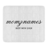 Gepersonaliseerde Beste Mam Ooit Kalligrafie Naam Snijplank (Voorkant)