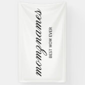 Gepersonaliseerde Beste Mam Ooit Kalligrafie Naam Spandoek (Verticaal)