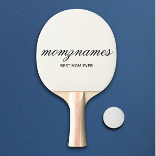 Gepersonaliseerde Beste Mam Ooit Kalligrafie Naam Tafeltennisbatje