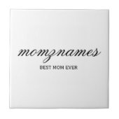 Gepersonaliseerde Beste Mam Ooit Kalligrafie Naam Tegeltje (Voorkant)