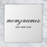 Gepersonaliseerde Beste Mam Ooit Kalligrafie Naam Tegeltje<br><div class="desc">Vier de speciale moeders in je leven met onze gepersonaliseerde beste moeder ooit kalligrafie naam ontwerp, ideaal voor Moederdag, verjaardagen, of elke gelegenheid om show uw liefde. Dit elegante en aanpasbare geschenk is ideaal voor alle moeders - of ze nu 's werelds beste moeder ooit zijn, hondenmoeder, kattenmoeder of bonusmoeder!...</div>