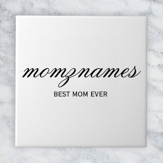 Gepersonaliseerde Beste Mam Ooit Kalligrafie Naam Tegeltje