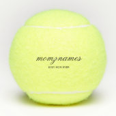 Gepersonaliseerde Beste Mam Ooit Kalligrafie Naam Tennisballen (Voorkant)