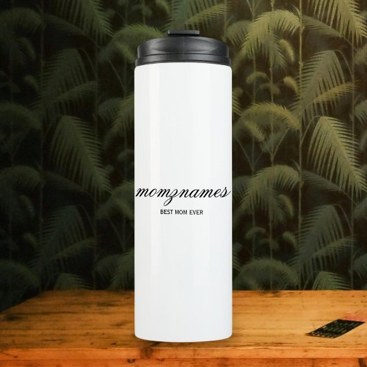 Gepersonaliseerde Beste Mam Ooit Kalligrafie Naam Thermosbeker