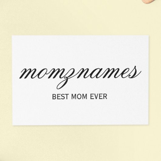 Gepersonaliseerde Beste Mam Ooit Kalligrafie Naam Tissuepapier