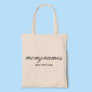 Gepersonaliseerde Beste Mam Ooit Kalligrafie Naam Tote Bag