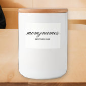 Gepersonaliseerde Beste Mam Ooit Kalligrafie Naam Voedselcontainer Etiket