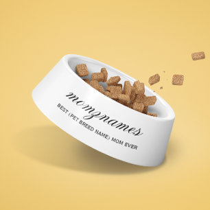 Gepersonaliseerde Beste Mam Ooit Kalligrafie Naam Voerbakje