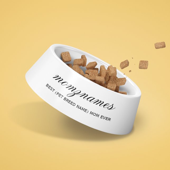 Gepersonaliseerde Beste Mam Ooit Kalligrafie Naam Voerbakje (Creator heeft geüpload)