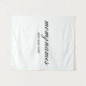 Gepersonaliseerde Beste Mam Ooit Kalligrafie Naam Wandkleed (Voorkant (horizontaal))