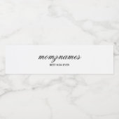 Gepersonaliseerde Beste Mam Ooit Kalligrafie Naam Waterfles Etiket (Enkel label)