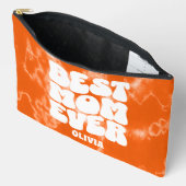 Gepersonaliseerde Beste Mam Ooit Oranje Tie Dye Etui (Open)
