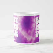 Gepersonaliseerde Beste Mam Ooit Paarse Tie Dye Grote Koffiekop (Voorkant)