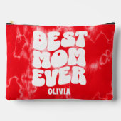 Gepersonaliseerde Beste Mam Ooit Rode Tie Dye Etui (Voorkant)