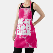 Gepersonaliseerde Beste Mam Ooit Roze Tie Dye Schort (Insitu)