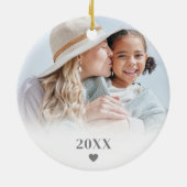 Gepersonaliseerde Beste Mama 2 Foto Kerstmis Keramisch Ornament (Achterkant)