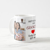 Gepersonaliseerde Beste mama ooit 2 Foto's Koffiemok (Voorkant links)
