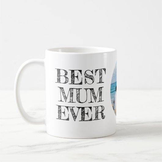 Gepersonaliseerde beste mama ooit Mok met foto (Links)