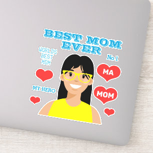 Gepersonaliseerde beste mama ooit ticker sticker