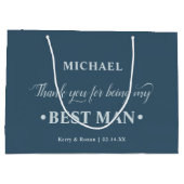Gepersonaliseerde Beste Man Blauw Dank u Groot Cadeauzakje (Achterkant)