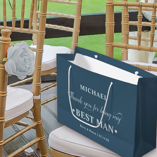 Gepersonaliseerde Beste Man Blauw Dank u Groot Cadeauzakje