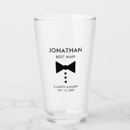 Gepersonaliseerde beste man Gift Modern Tuxedo Wed Glas