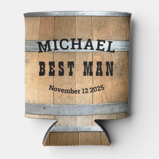 Gepersonaliseerde beste man Gift Rustic Bourbon Ba Blikjeskoeler (Voorkant)