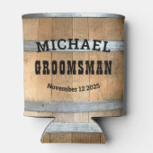 Gepersonaliseerde beste man Gift Rustic Bourbon Ba Blikjeskoeler (Achterkant)