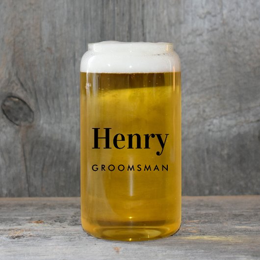 Gepersonaliseerde Beste Man Groomsman Bruiloft Blikvorm Glas