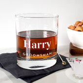 Gepersonaliseerde Beste Man Groomsman Bruiloft Whisky Glas