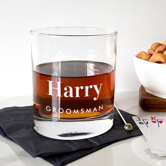 Gepersonaliseerde Beste Man Groomsman Bruiloft Whisky Glas