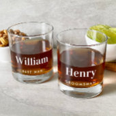 Gepersonaliseerde Beste Man Groomsman Bruiloft Whisky Glas