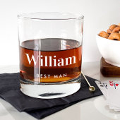 Gepersonaliseerde Beste Man Groomsman Bruiloft Whisky Glas