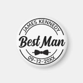 Gepersonaliseerde beste man met naam en trouwdatum magneet (Voorkant)