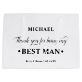 Gepersonaliseerde Beste Man Zwart-wit Dank u Groot Cadeauzakje (Voorkant)