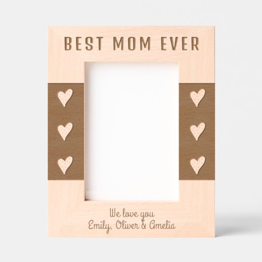 Gepersonaliseerde beste moeder harten Keepsake Gegraveerde Lijstjes (Voorkant)