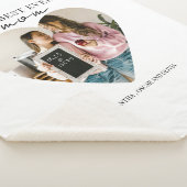 Gepersonaliseerde beste moeder ooit hartfoto sherpa deken (3/4)