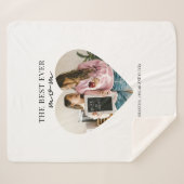 Gepersonaliseerde beste moeder ooit hartfoto sherpa deken (Voorkant (horizontaal))