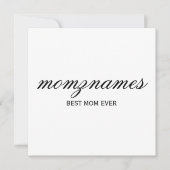 Gepersonaliseerde beste moeder ooit Moederdag Kaart (Voorkant)