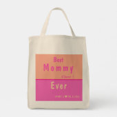 Gepersonaliseerde BESTE MOEDER OOIT ROZE & ROOS Tote Bag (Achterkant)
