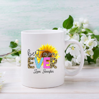Gepersonaliseerde Beste Moeder Ooit Zonnebloem Koffiemok