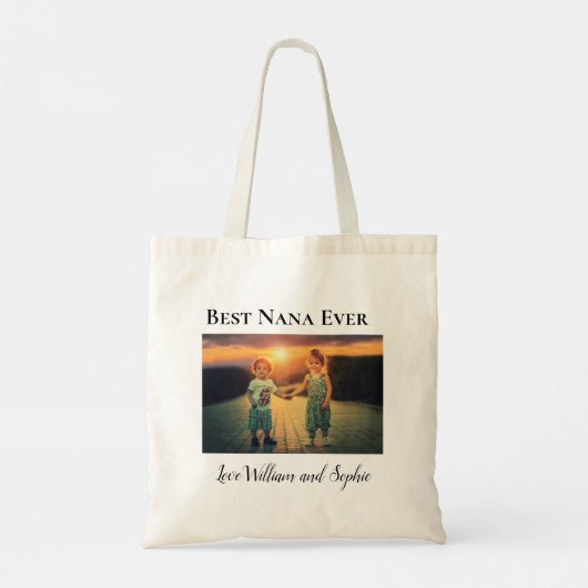 Gepersonaliseerde beste Nana ooit foto Tote Bag (Achterkant)