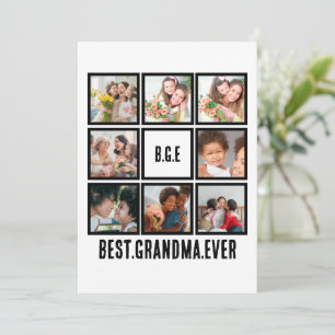Gepersonaliseerde Beste Oma Ooit 8 Foto Collage Feestdagenkaart