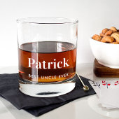 Gepersonaliseerde beste oom ooit monogram whisky glas